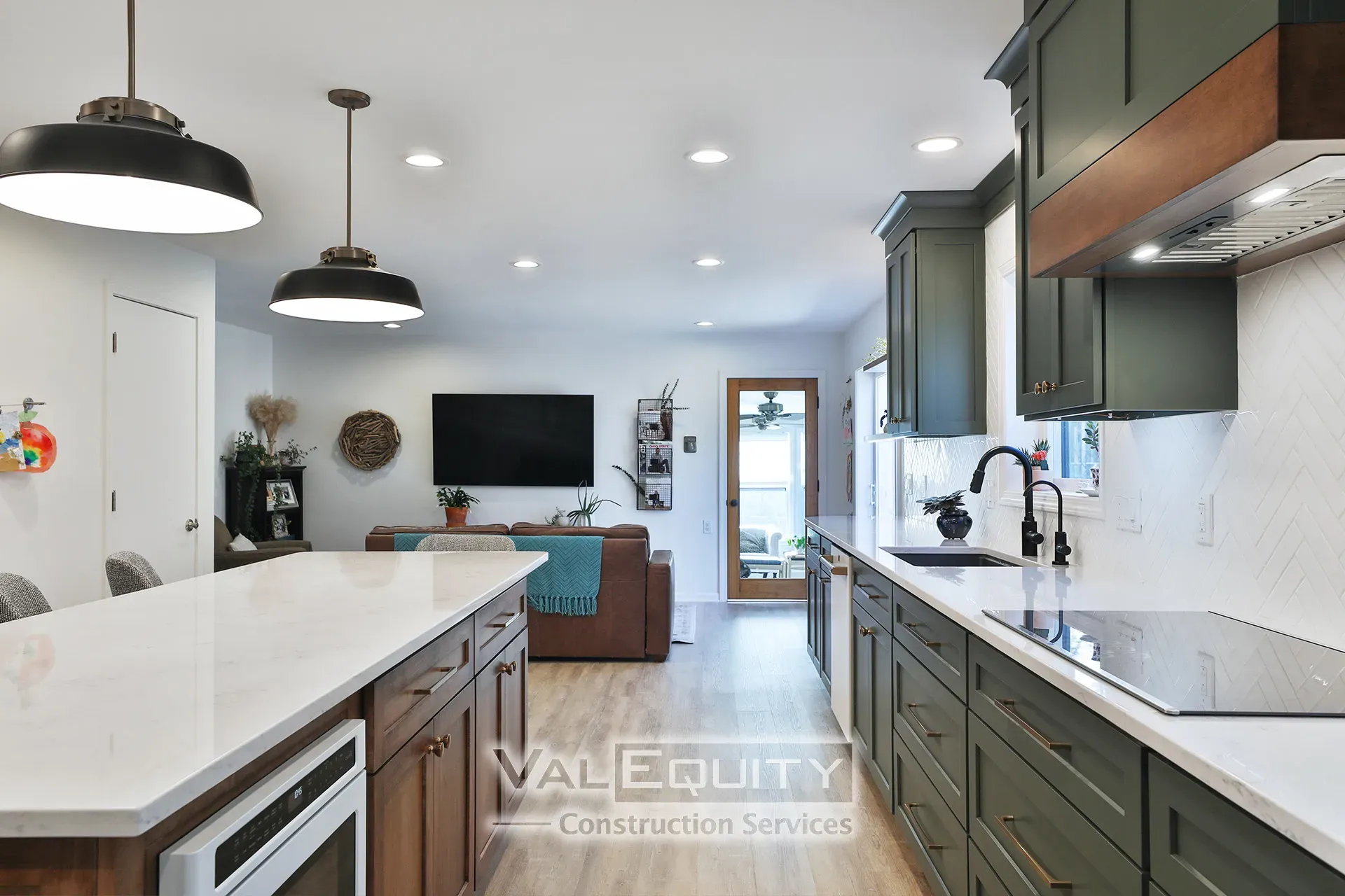 Trendy kitchen island featuring multi-functional design and sustainable materials
